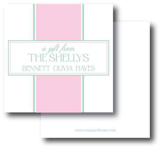 Pink & Green Enclosure Card- Customize Colors