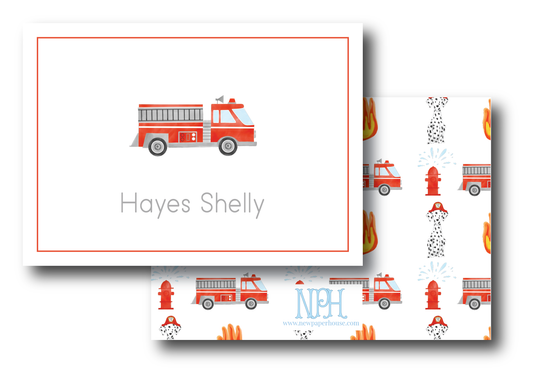 Fire Truck Enclosure Card