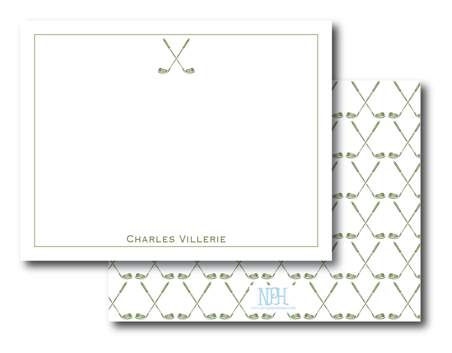Golf Clubs Stationery Set