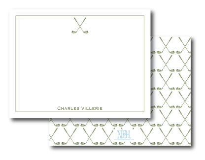 Golf Clubs Stationery Set