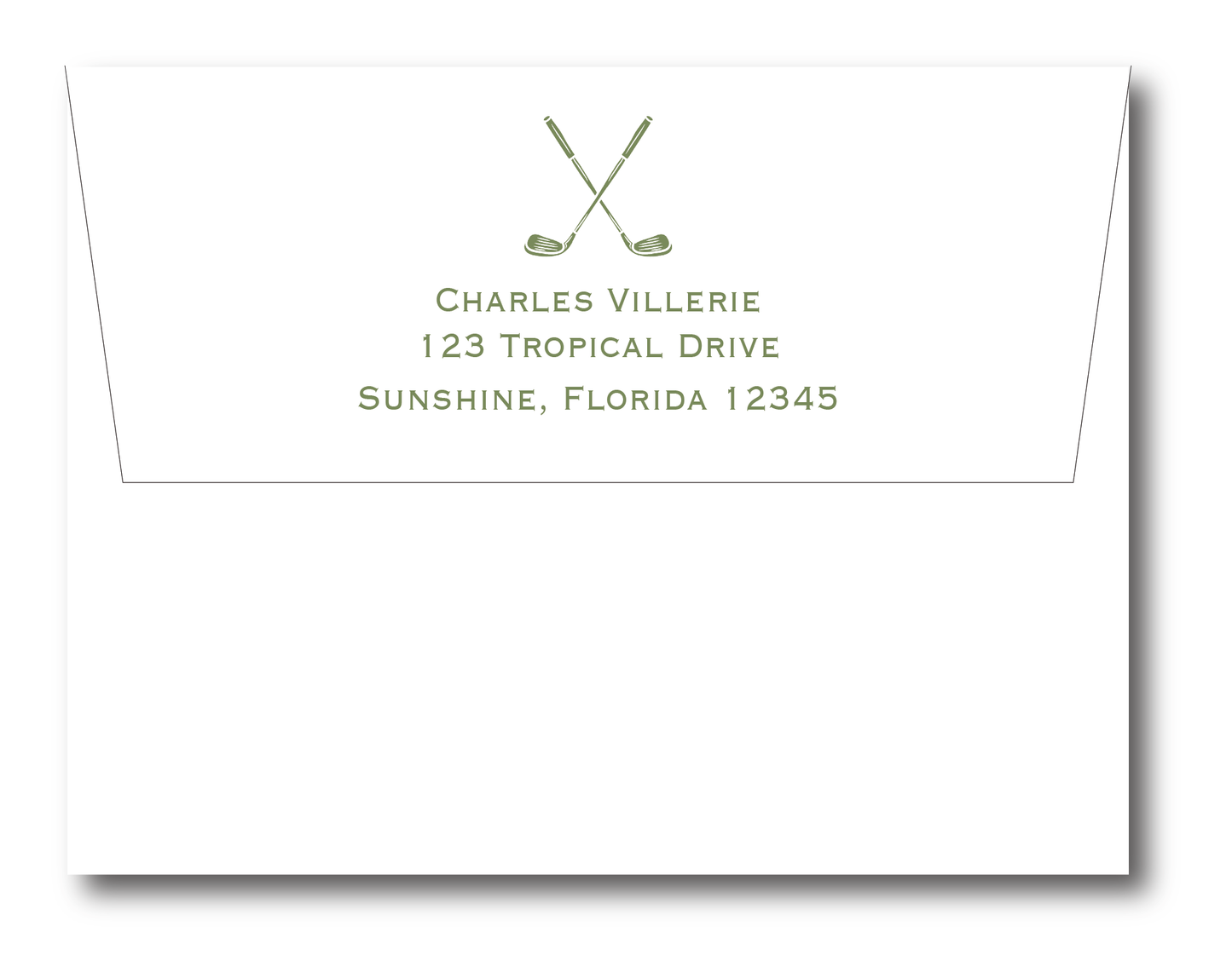 Golf Clubs Stationery Set