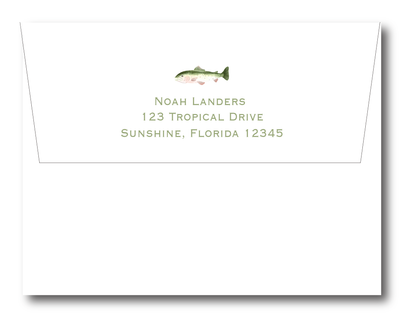 Green Fish Stationery Set