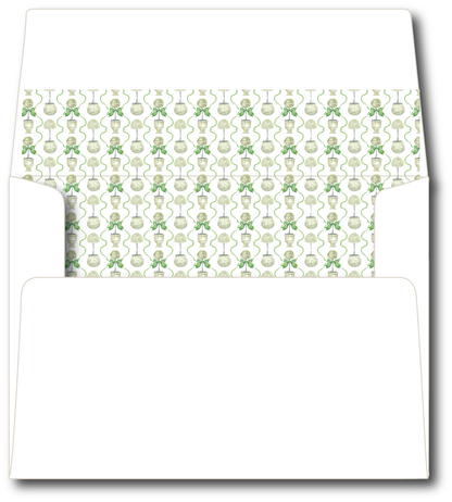 Green Topiary Stationery Set