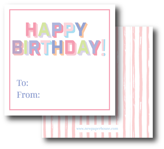 Happy Birthday Enclosure Card