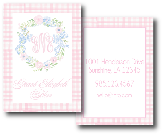 Floral Wreath Bag Tag