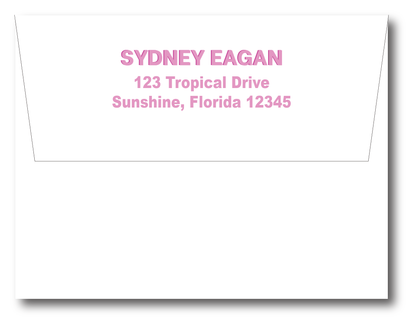 Modern Block Font Stationery Set- Customize Color & Font