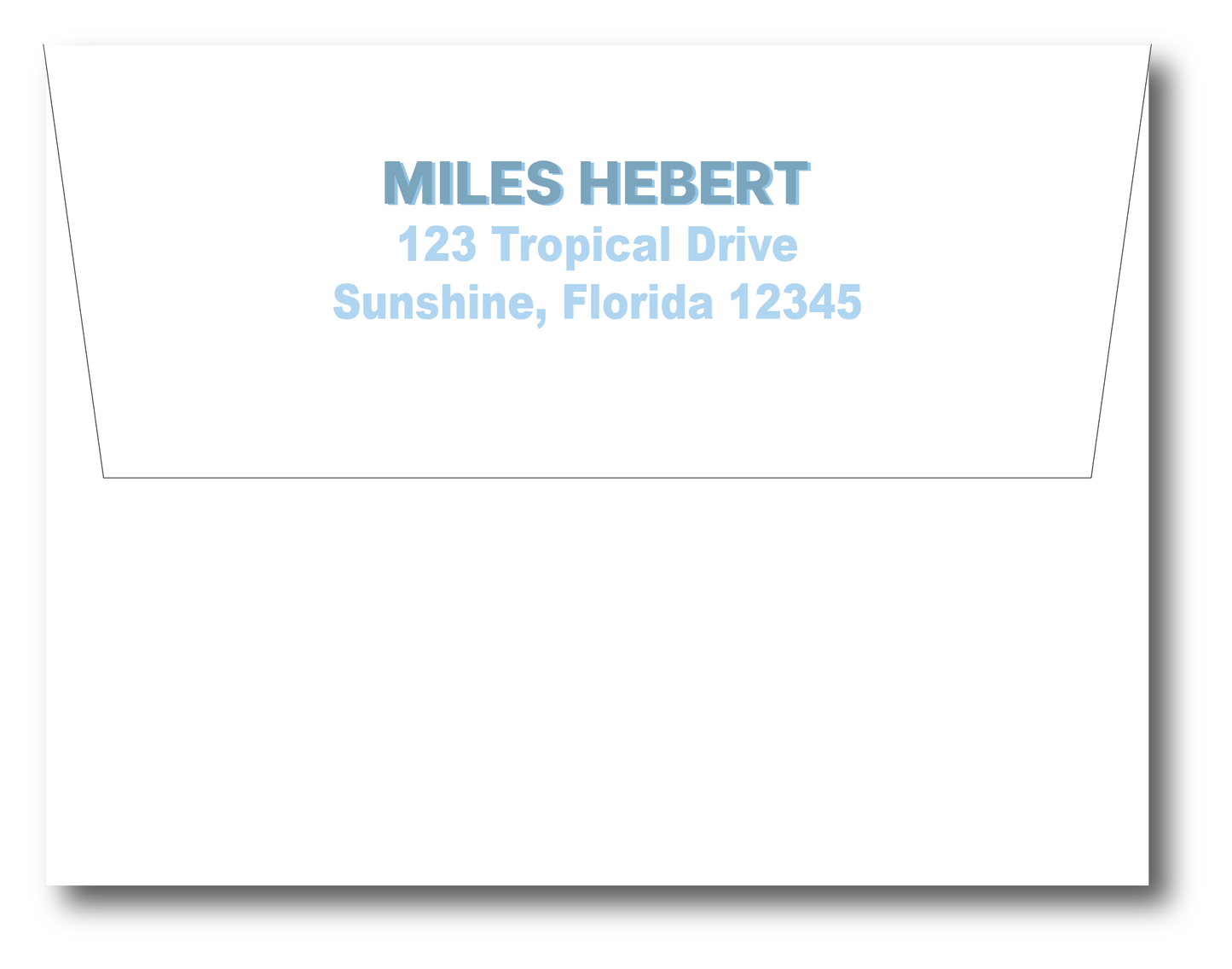 Modern Block Blue Font Stationery Set- Customize Color & Font