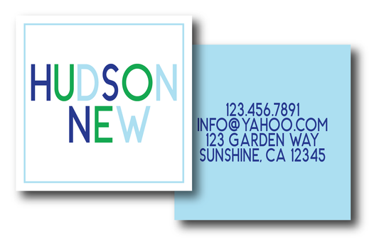 Multi Color Blue Green Bag Tag