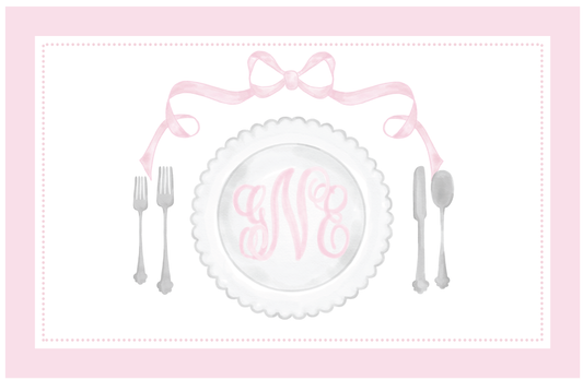 Pink Bow Placemat