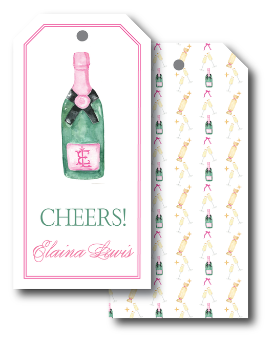 Pink Champs Cheers Gift Tag