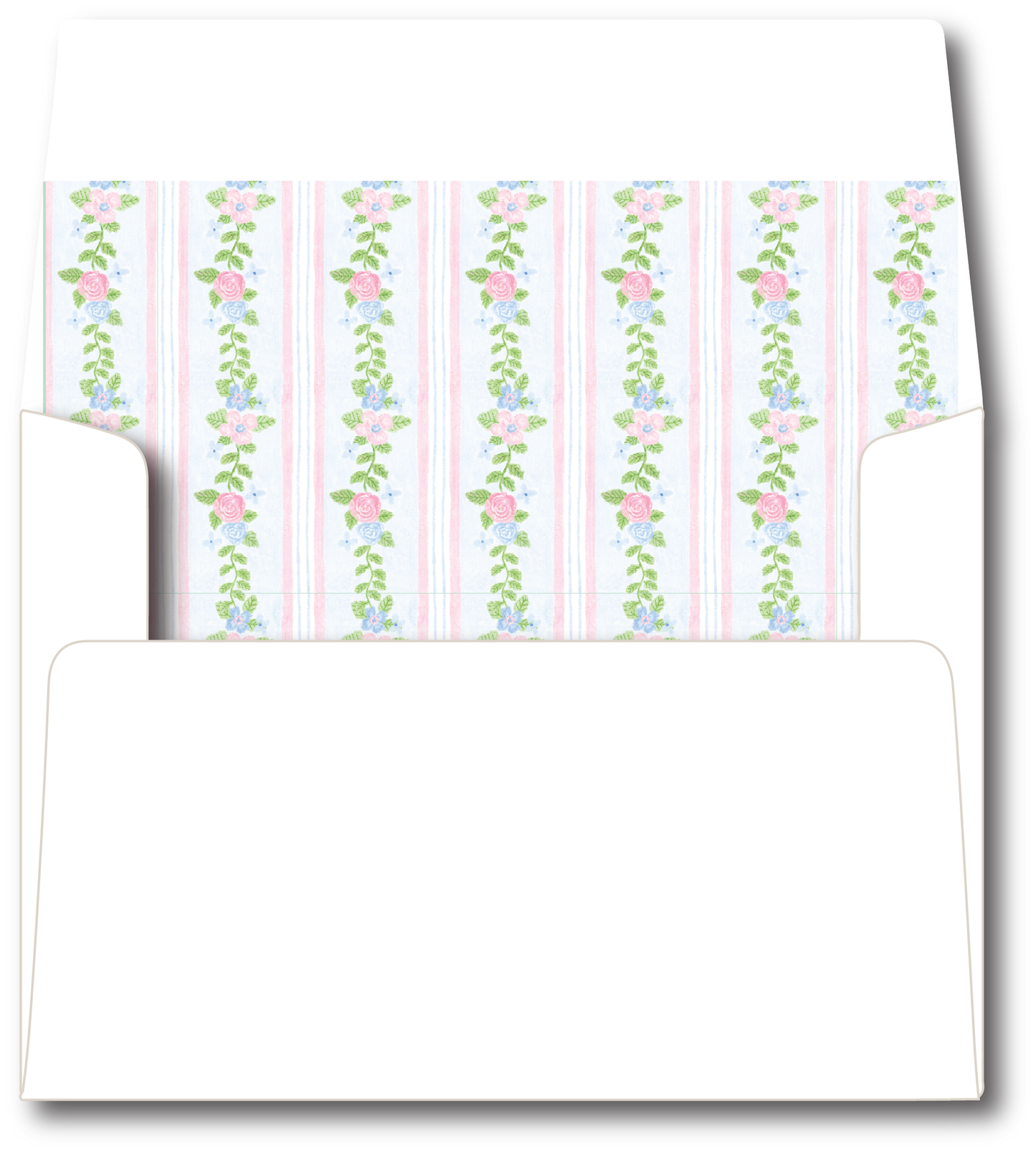 Pink Blue & Green Floral Stationery Set