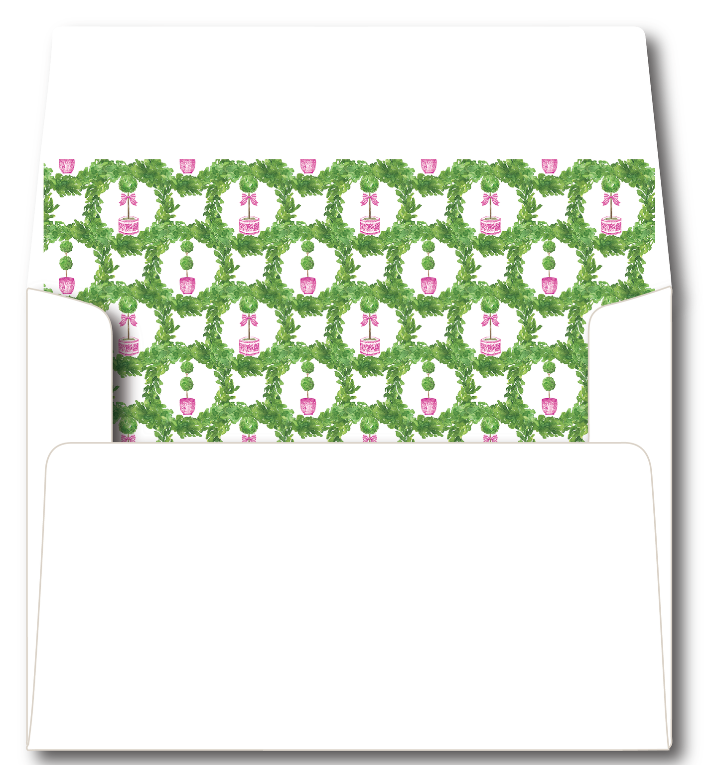 Pink Topiary Stationery Set