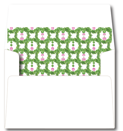Pink Topiary Stationery Set