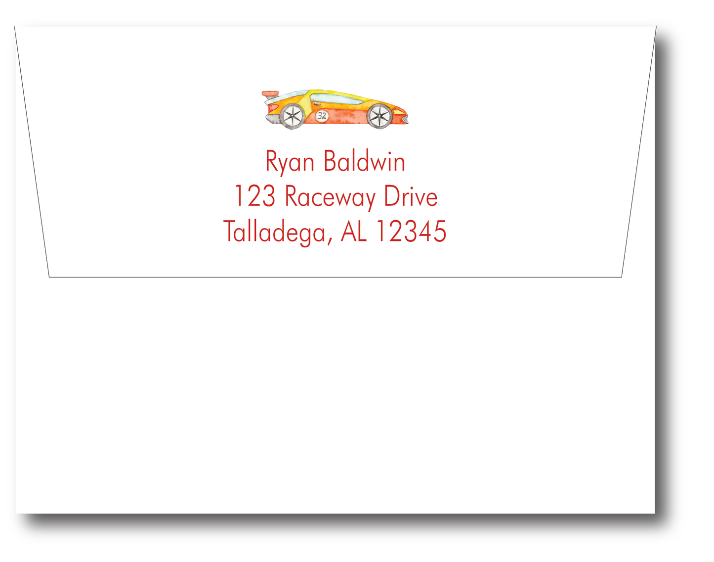 Race Car Stationery Set