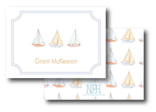 Sailboats Enclosure Card