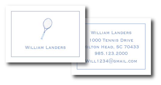 Blue Tennis Racquet Bag Tag