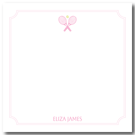 Tennis Racquets Pink Notepad