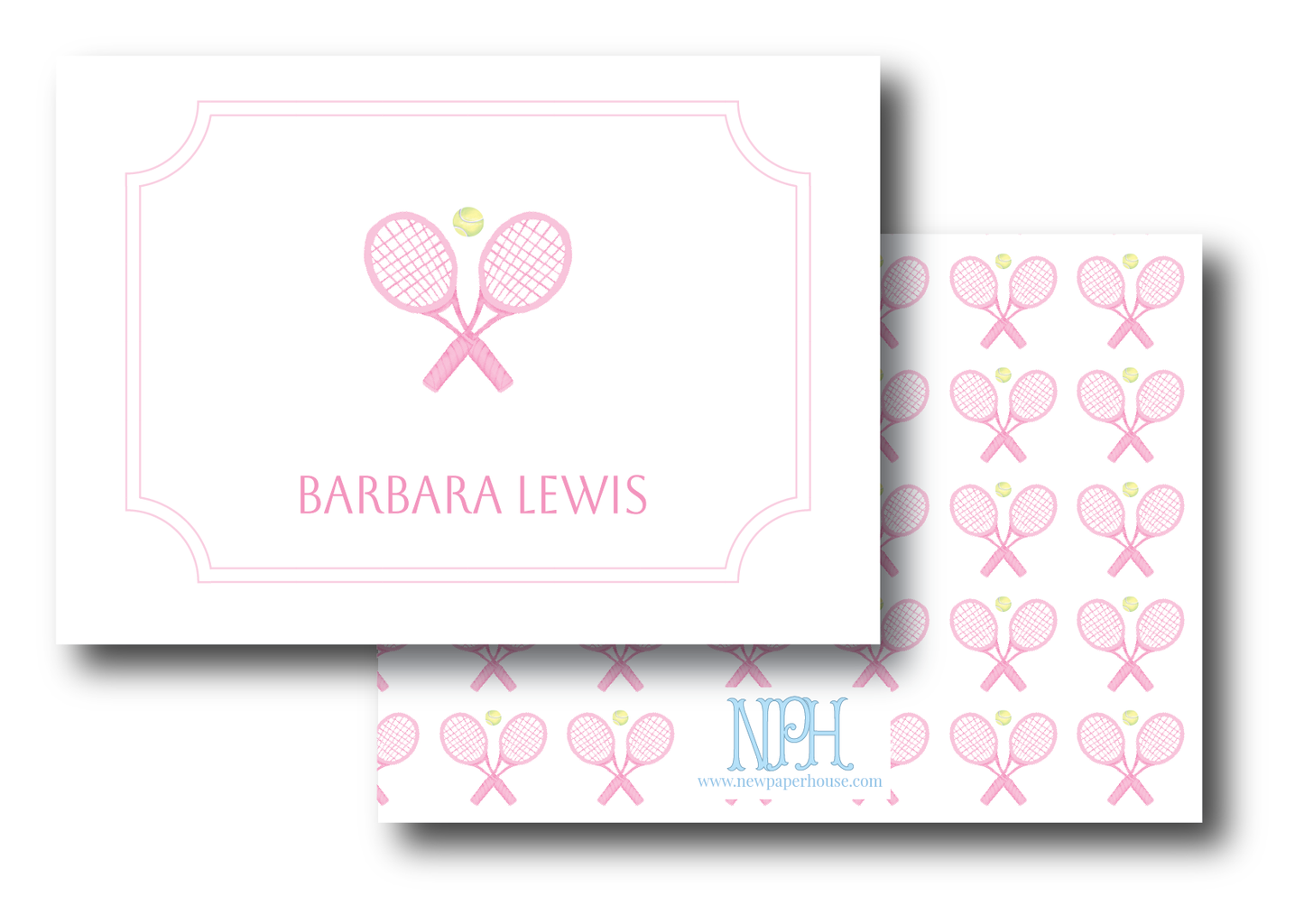 Tennis Enclosure Card Pink