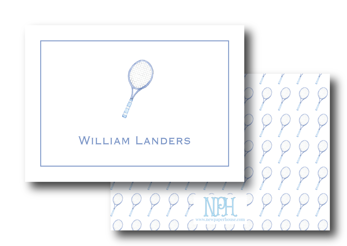 Tennis Enclosure Card Blue