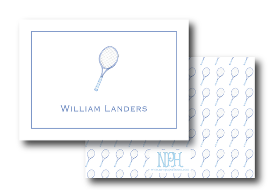 Tennis Enclosure Card Blue