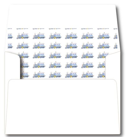 Train Blue Stationery Set