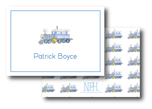 Train Blue Enclosure Card