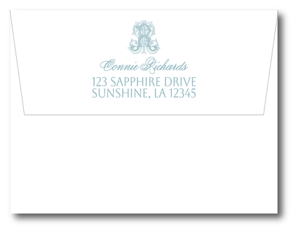 Vintage Single Initial Stationery Set- Customize Color
