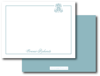 Vintage Single Initial Stationery Set- Customize Color