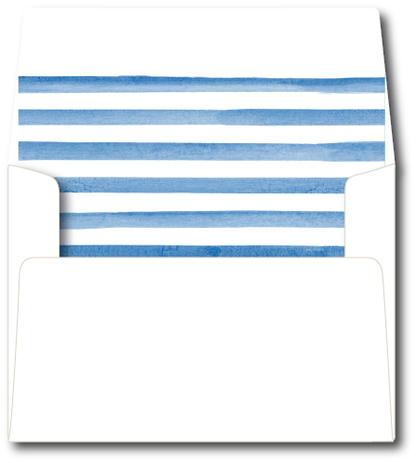 Modern Stripe Blue Green Stationery Set