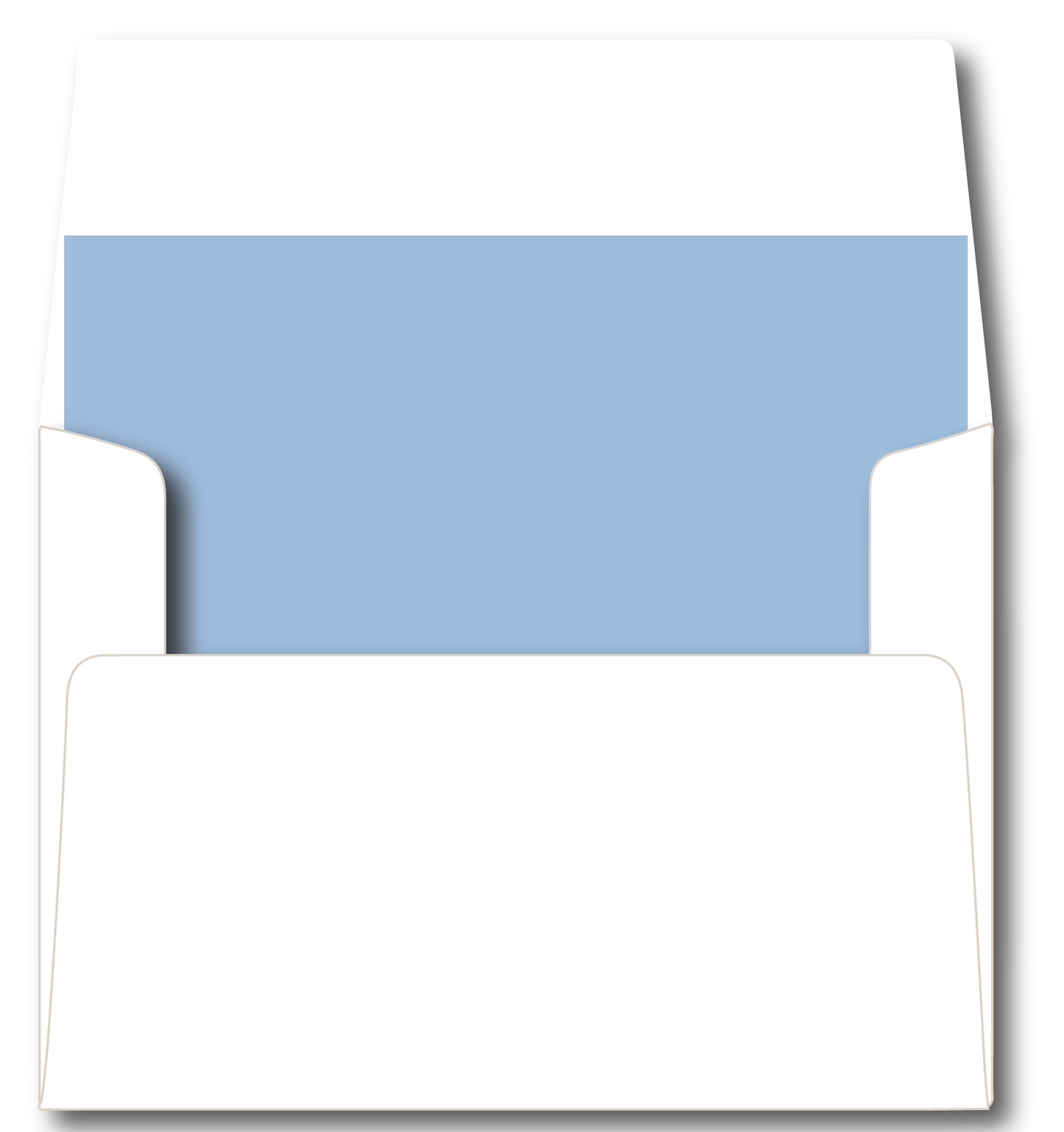Wavy Frame Border Blue Stationery Set- Customize Color & Font