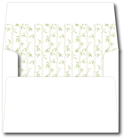 Green Bamboo Stationery Set