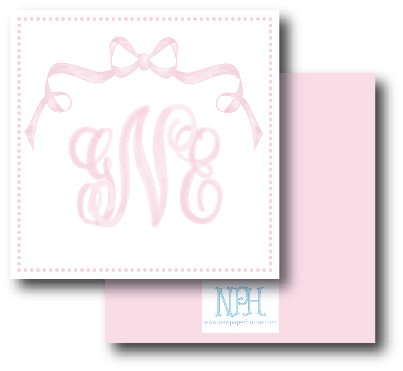 Bow Pink Enclosure Card