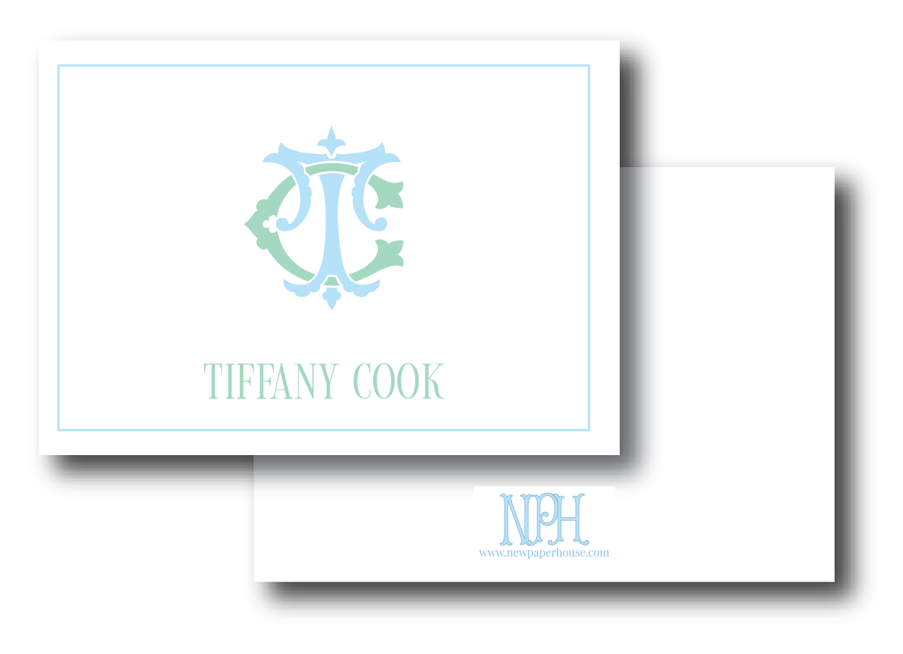 Two Toned Horizontal Enclosure Card- Customize Colors